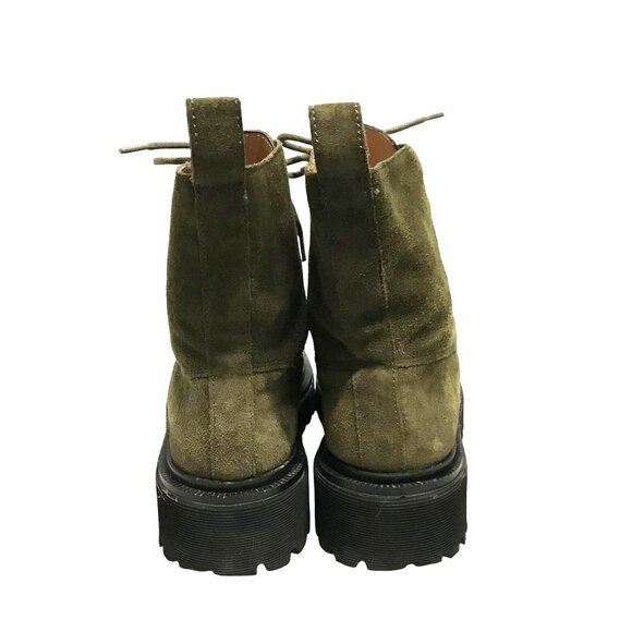 MADEWELL Womens Ankle Boots Lug Sole Green Suede Size 7.5 MSR $198 - Picture 8 of 13
